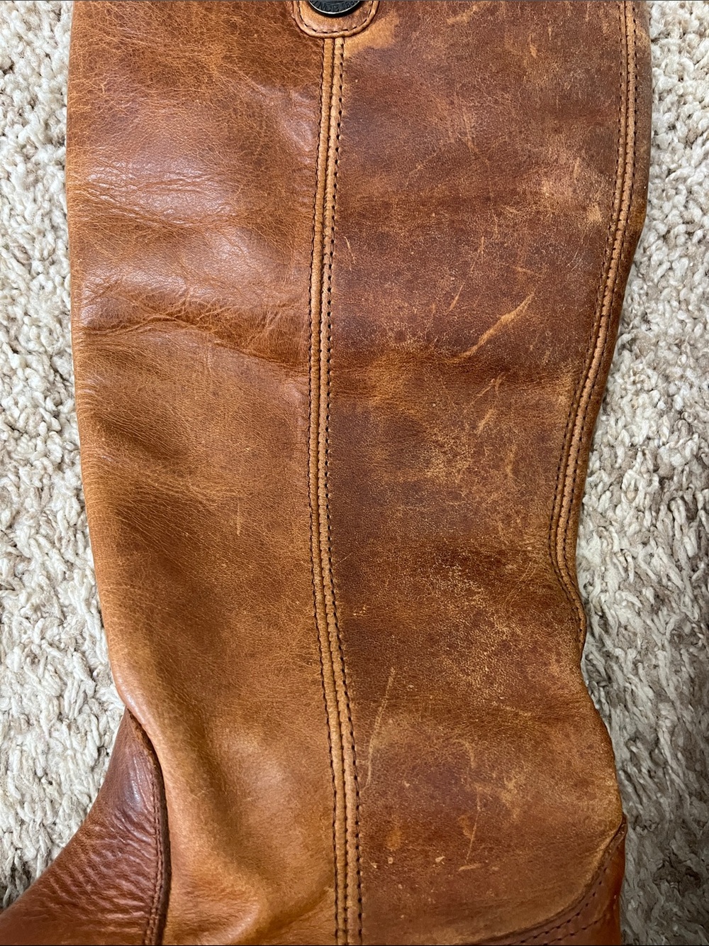 Frye Cara Boots in Cognac Leather - Size 6.5 B - Picture 11 of 16